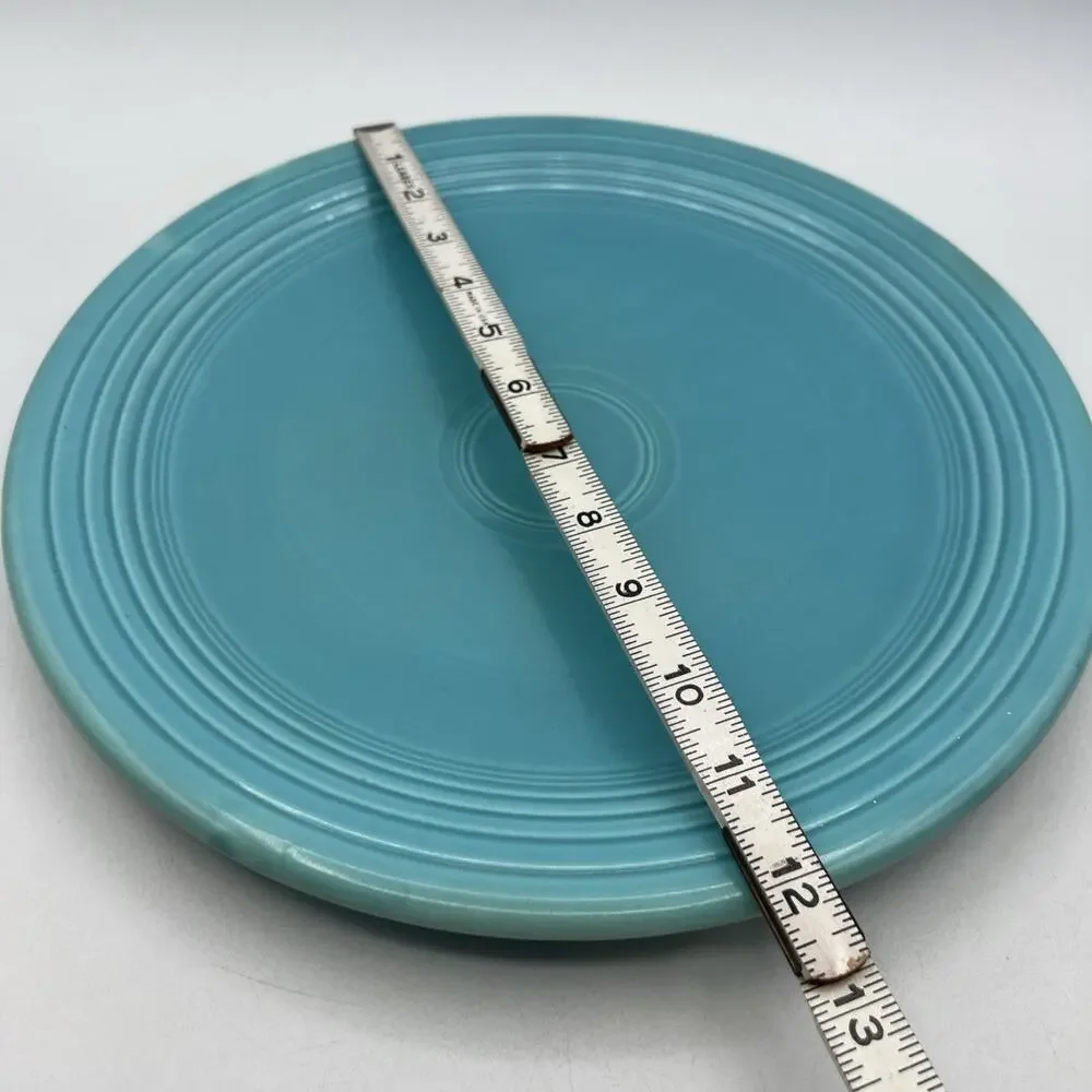 Vintage Fiesta Ware Turquoise Blue Round Chop Plate Platter 12